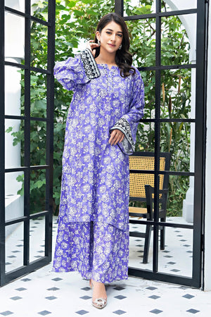 Unstitched Purple Linen 2 Piece - SafaNoor