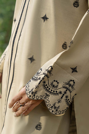 Wheat 2 Piece Unstitched Dyed Embroidered Lawn