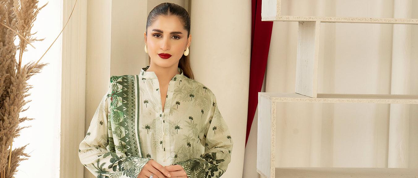The Latest 2-Piece Designs in Women’s Unstitched Clothing