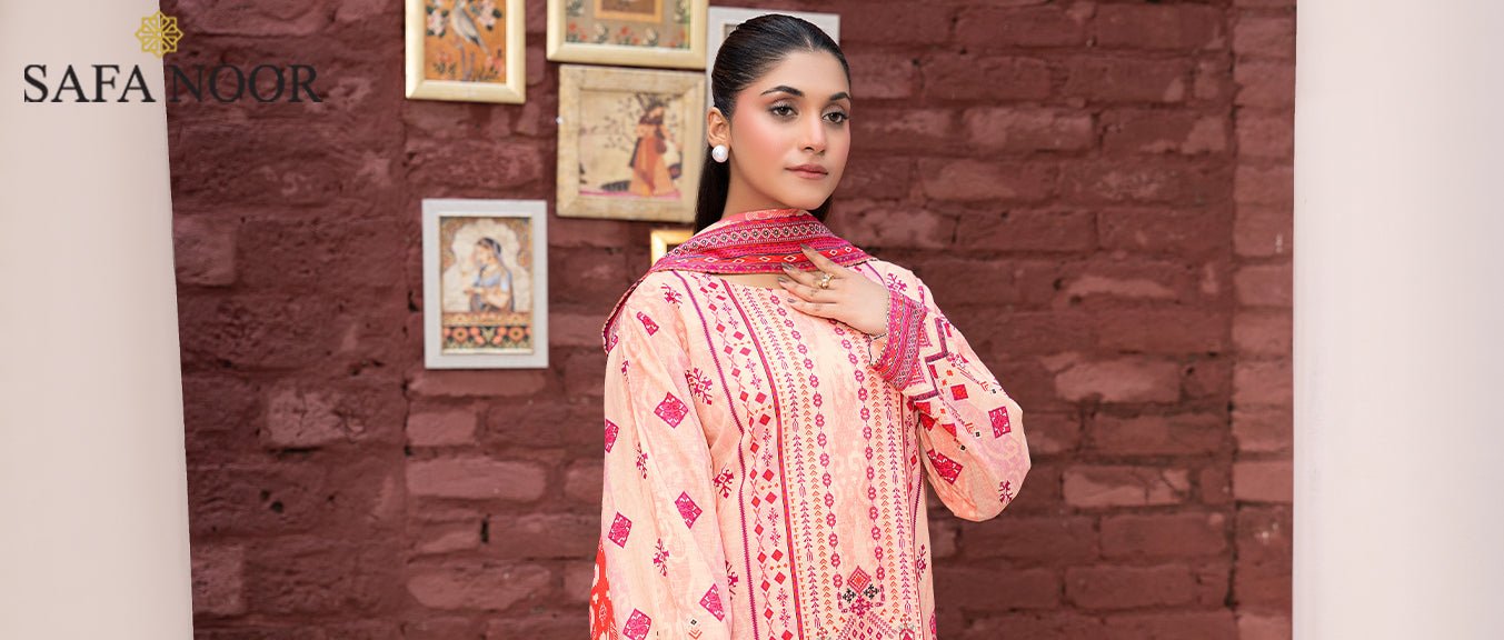 Safa Noor unstitched winter suit