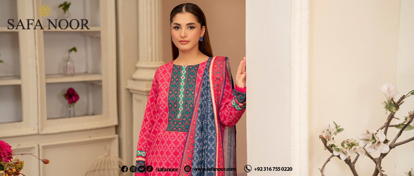 3 Piece Suit Price in Pakistan - Safa Noor