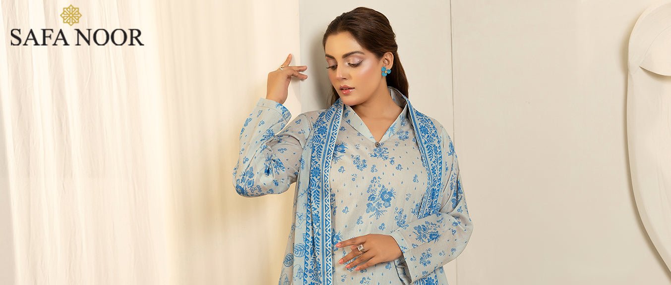 Safa Noor Unstitched Embroidered Collection