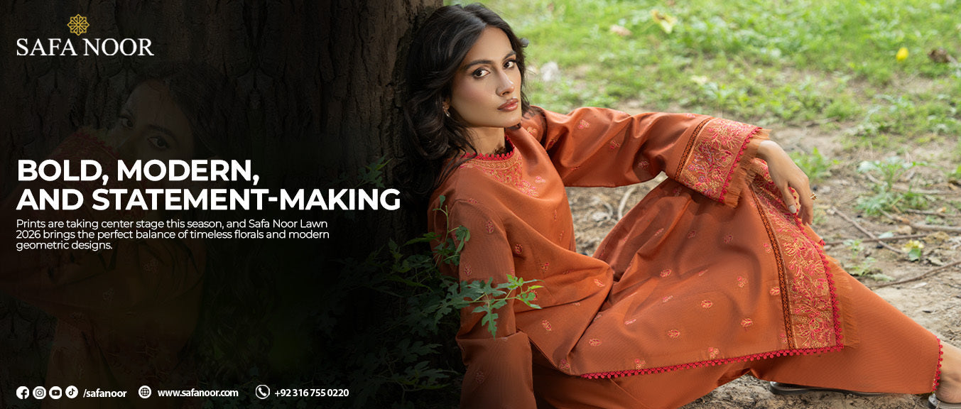 Floral vs Geometric Prints in Safa Noor Lawn