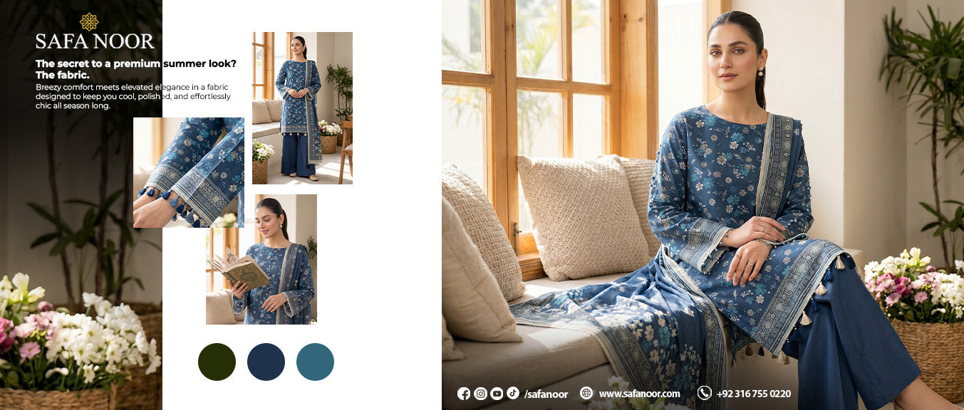 Safa Noor Premium Lawn Suit for Women