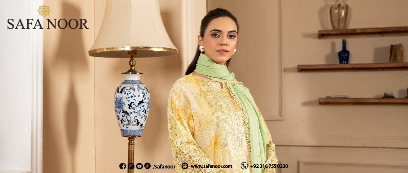Premium 3 Piece Embroidered And Printed Lawn Suits – Safa Noor