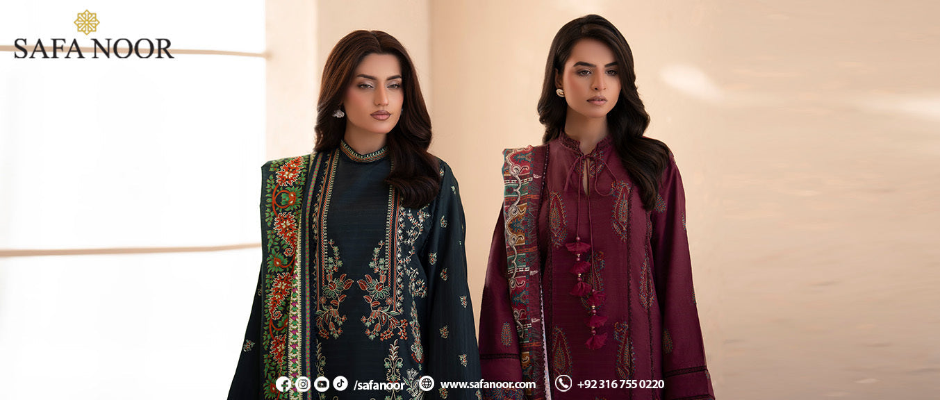 Safa Noor Embroidered Lawn Suits
