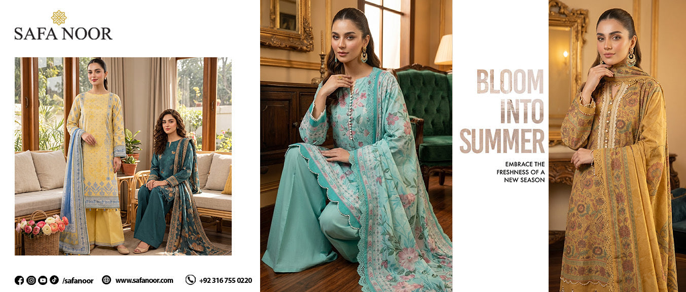 Safa Noor Printed Lawn Suits – Perfect Everyday Outfits for Women