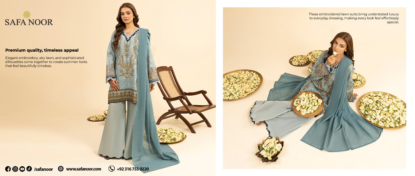 The Role of Embroidery in Enhancing the Beauty of Lawn Suits by safa noor