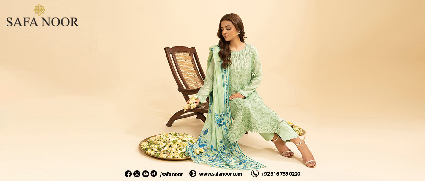 Safa Noor 3 Piece Suits for Eid