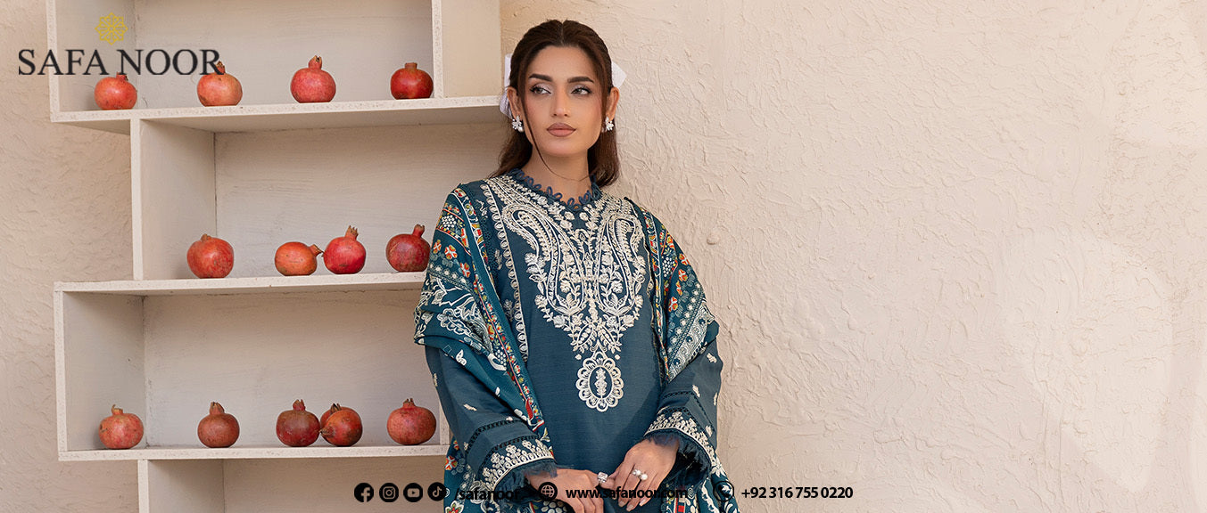 Unstitched Embroidered Lawn Suits