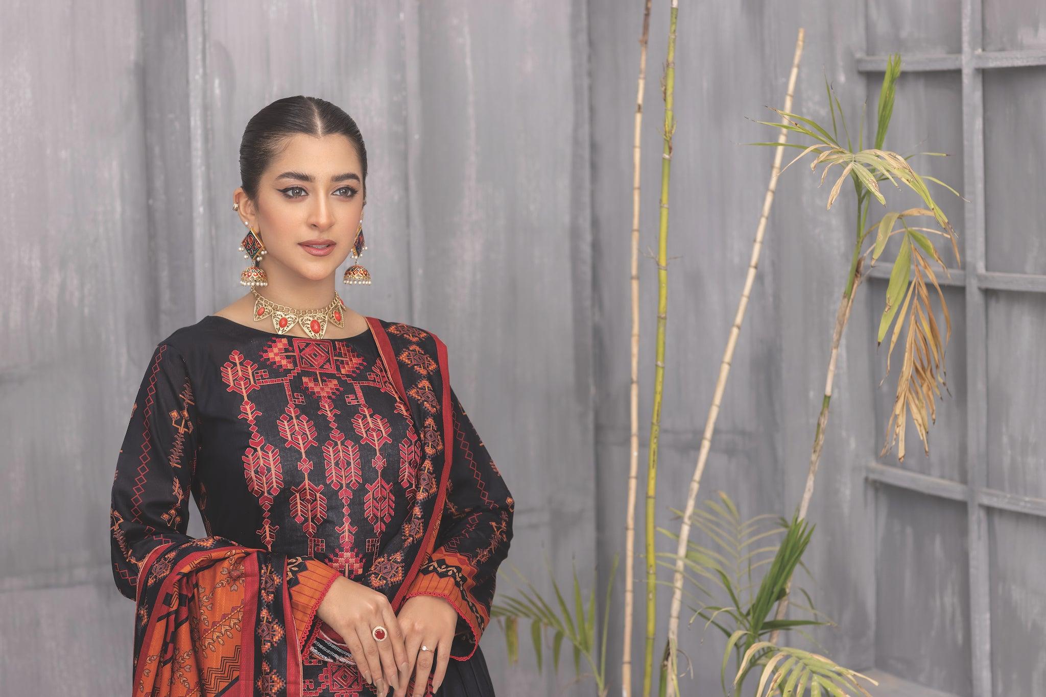 TAAL COLLECTION / 3PCS / PRINTED EMBROIDERED LAWN - SafaNoor