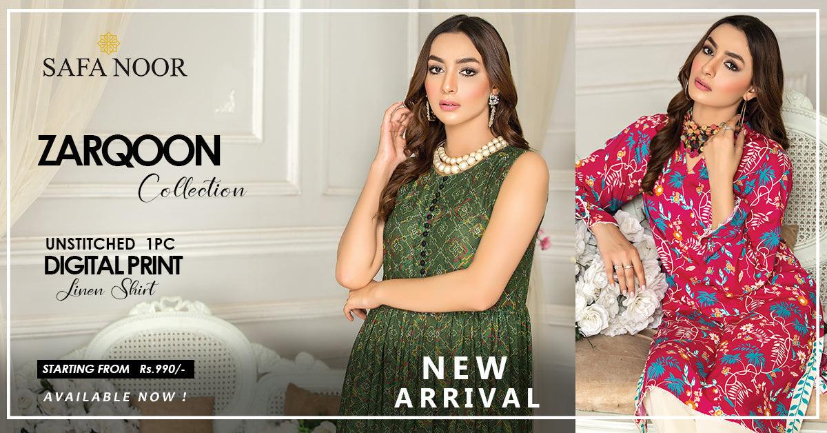 ZARQOON Collection 1 Piece Digital Printed Linen Winter 2022 - SafaNoor