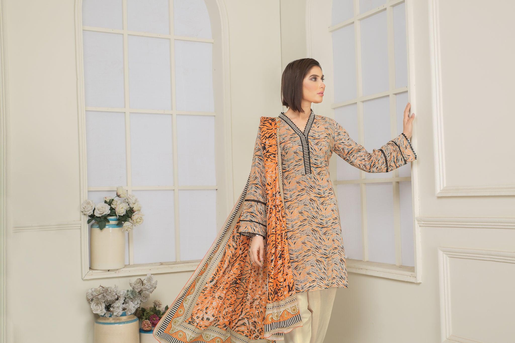 PAREESA COLLECTION / 3PCS / LAWN - SafaNoor