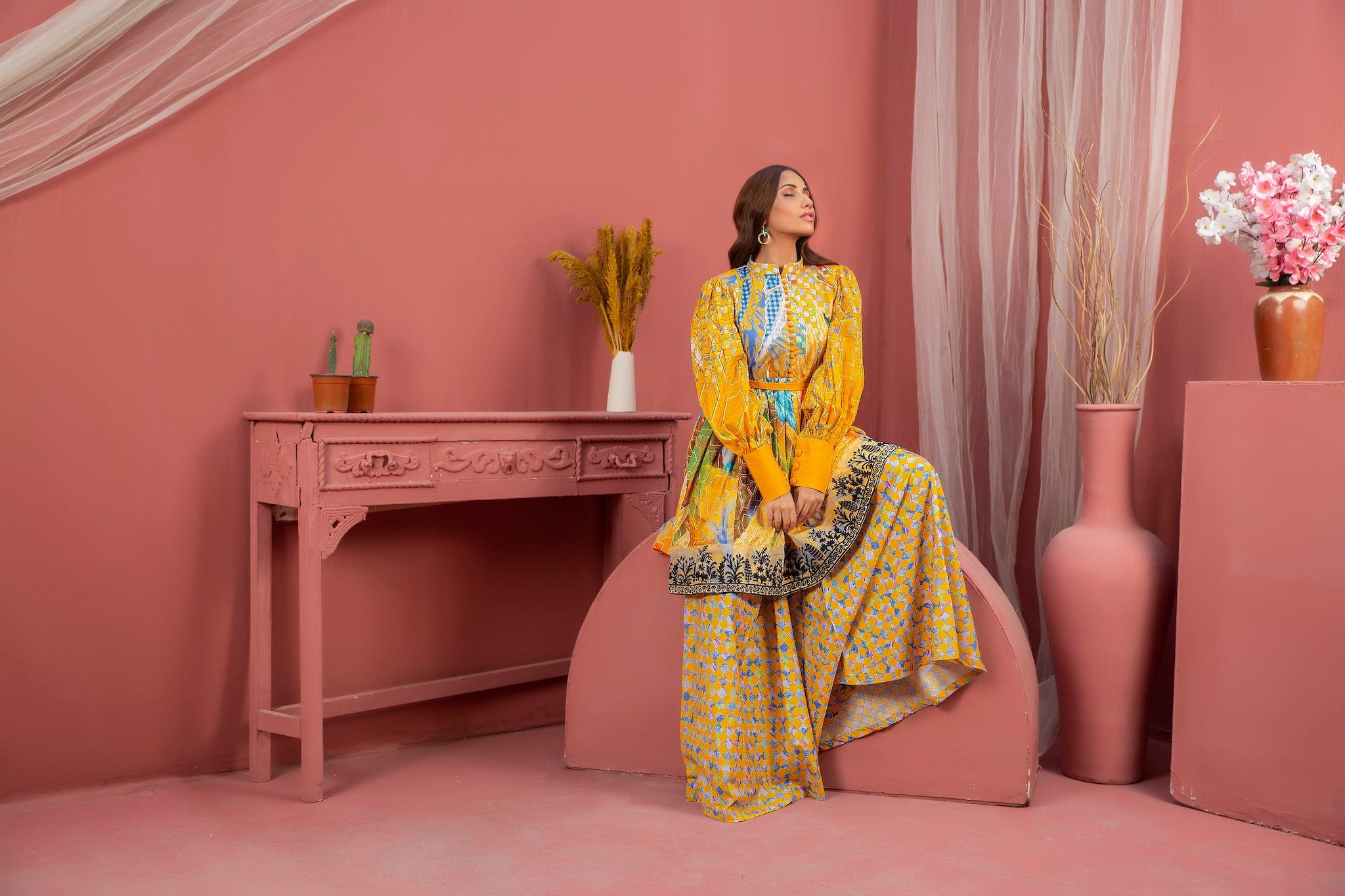 KHAWAB NAGAR / 2PCS / PRINTED EMBROIDERED LAWN - SafaNoor