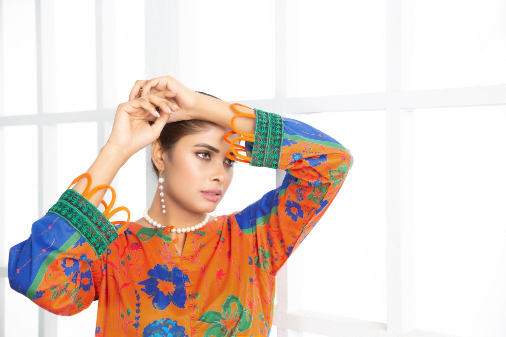 MARJAN Collection 2 Piece Unstitched Embroidered Lawn 2023 - SafaNoor