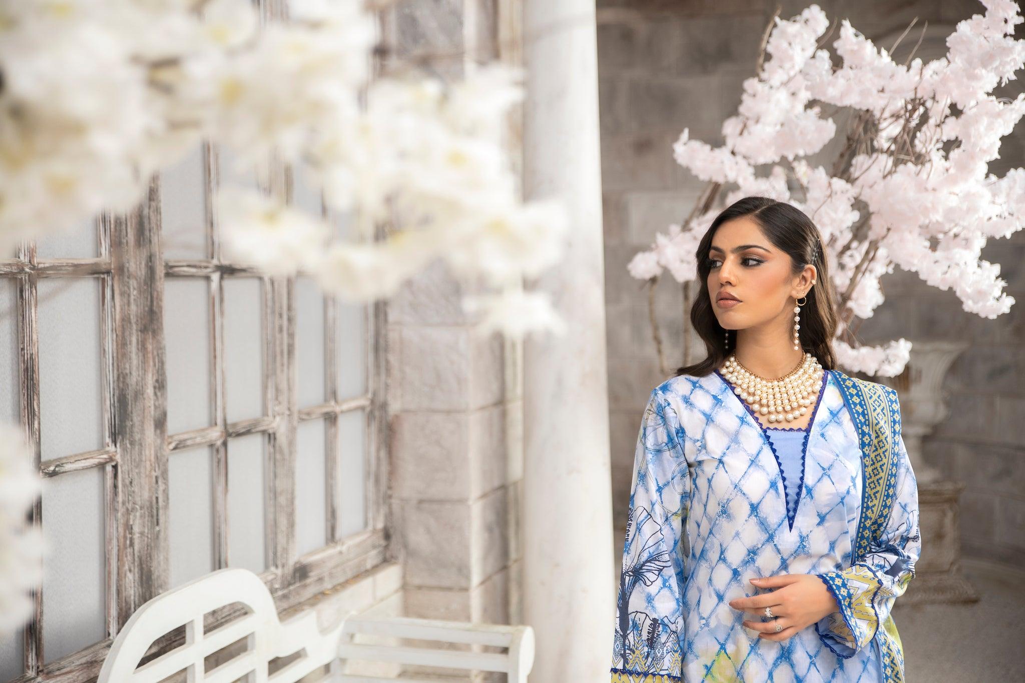 AABROO COLLECTION / 3PCS / PRINTED LAWN - SafaNoor