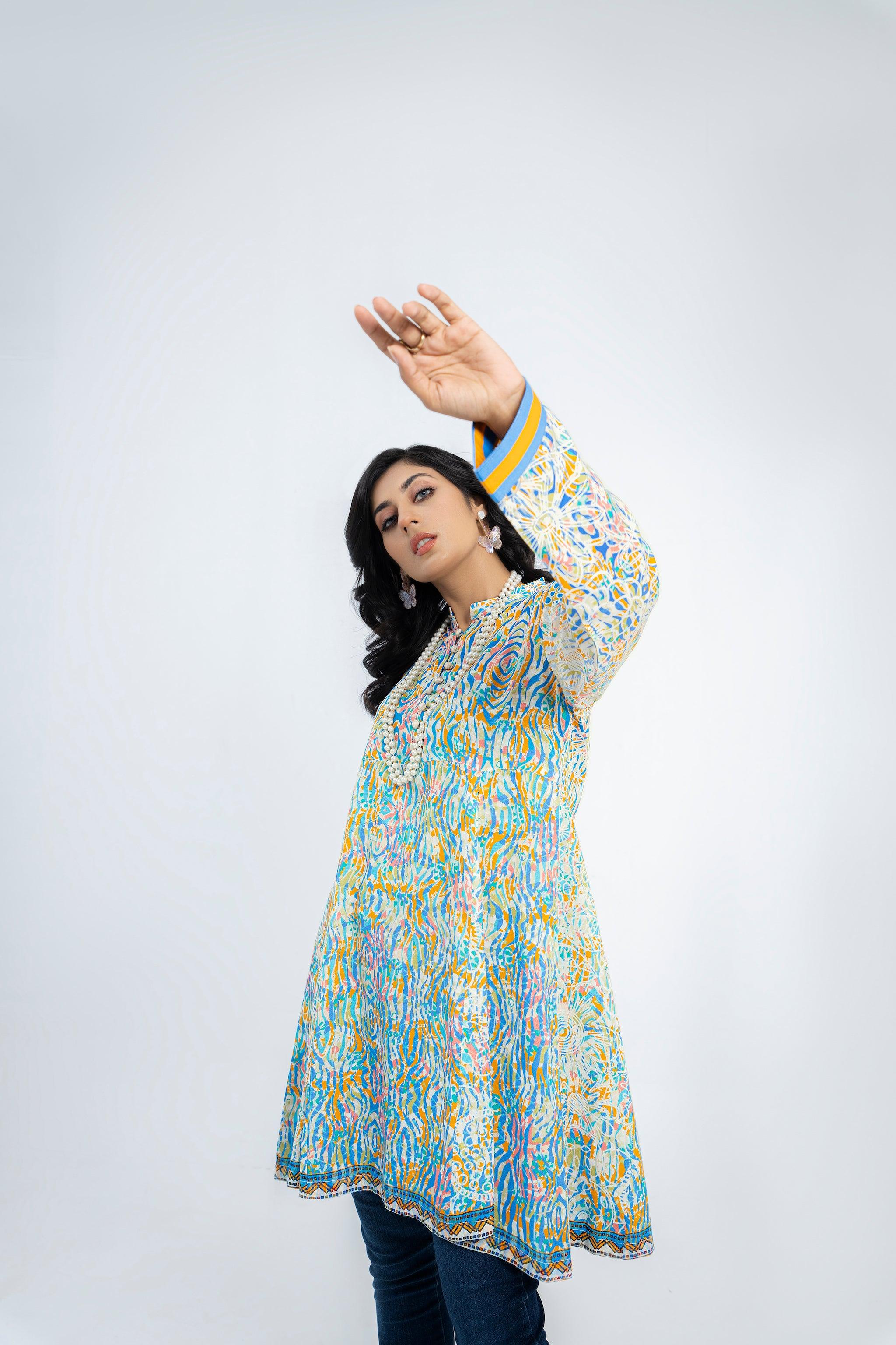 CHAAL 1 Piece Digital Printed Slub Linen Winter Collection 2023 - SafaNoor