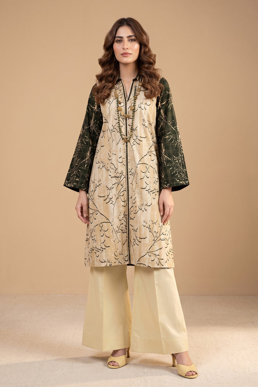 1 PIECE / SHIRT ONLY- GRID KHADDAR Main image