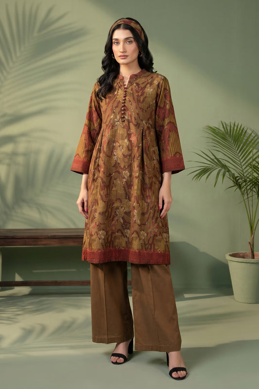 1 Piece Unstitched Doriya Khaddar Brown