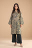 Grid Khaddar Unstitched 1 Piece Grey