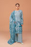 3 Piece Unstitched Moonstone Blue Premium Printed Lawn