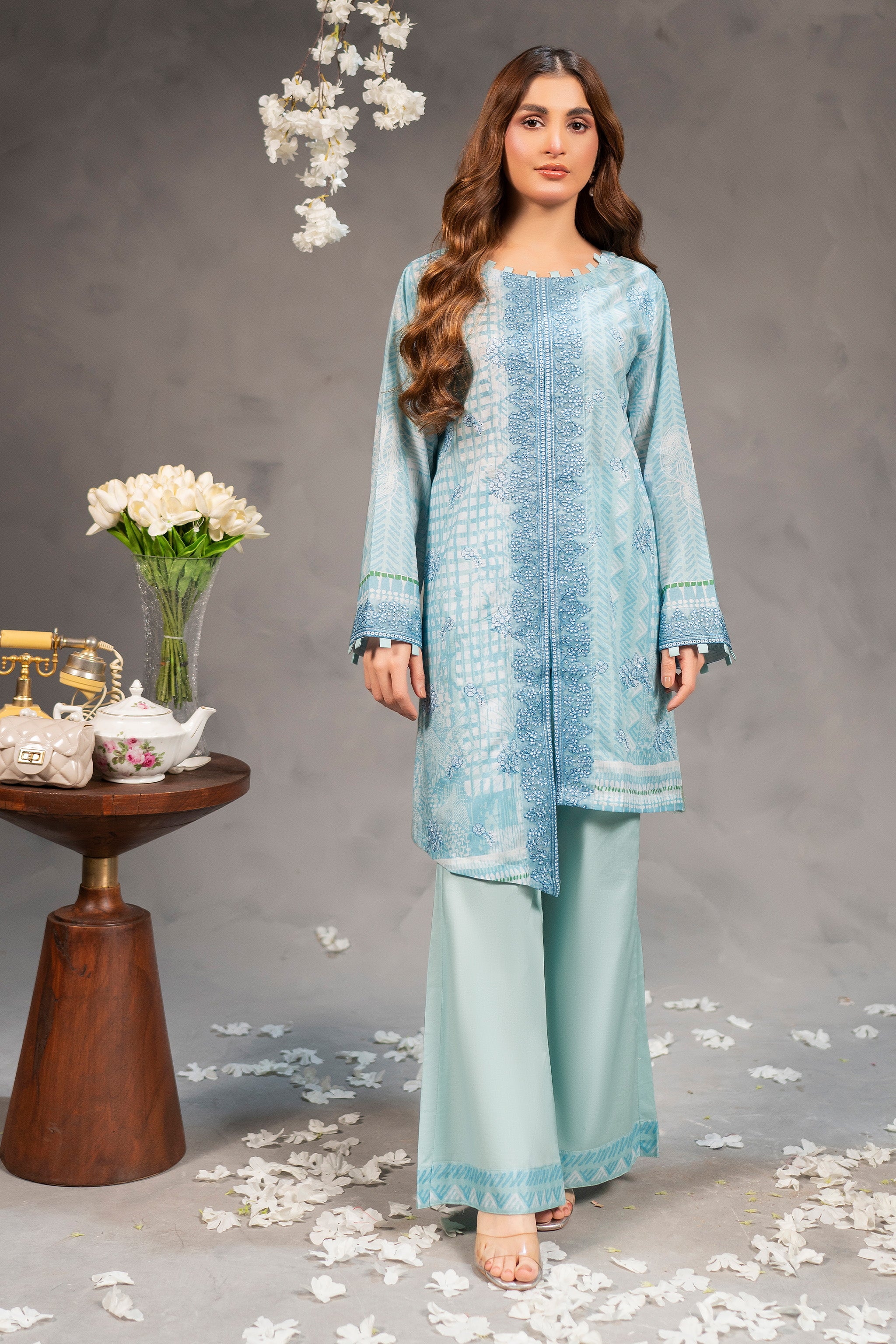 2 Piece Unstitched Digital Printed Lawn