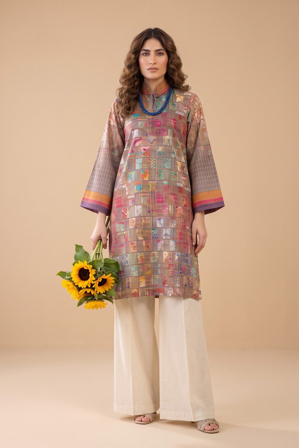 1 PIECE / SHIRT ONLY- GRID KHADDAR