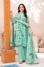 Aqua Green 3 Piece Unstitched Premium Printed Lawn