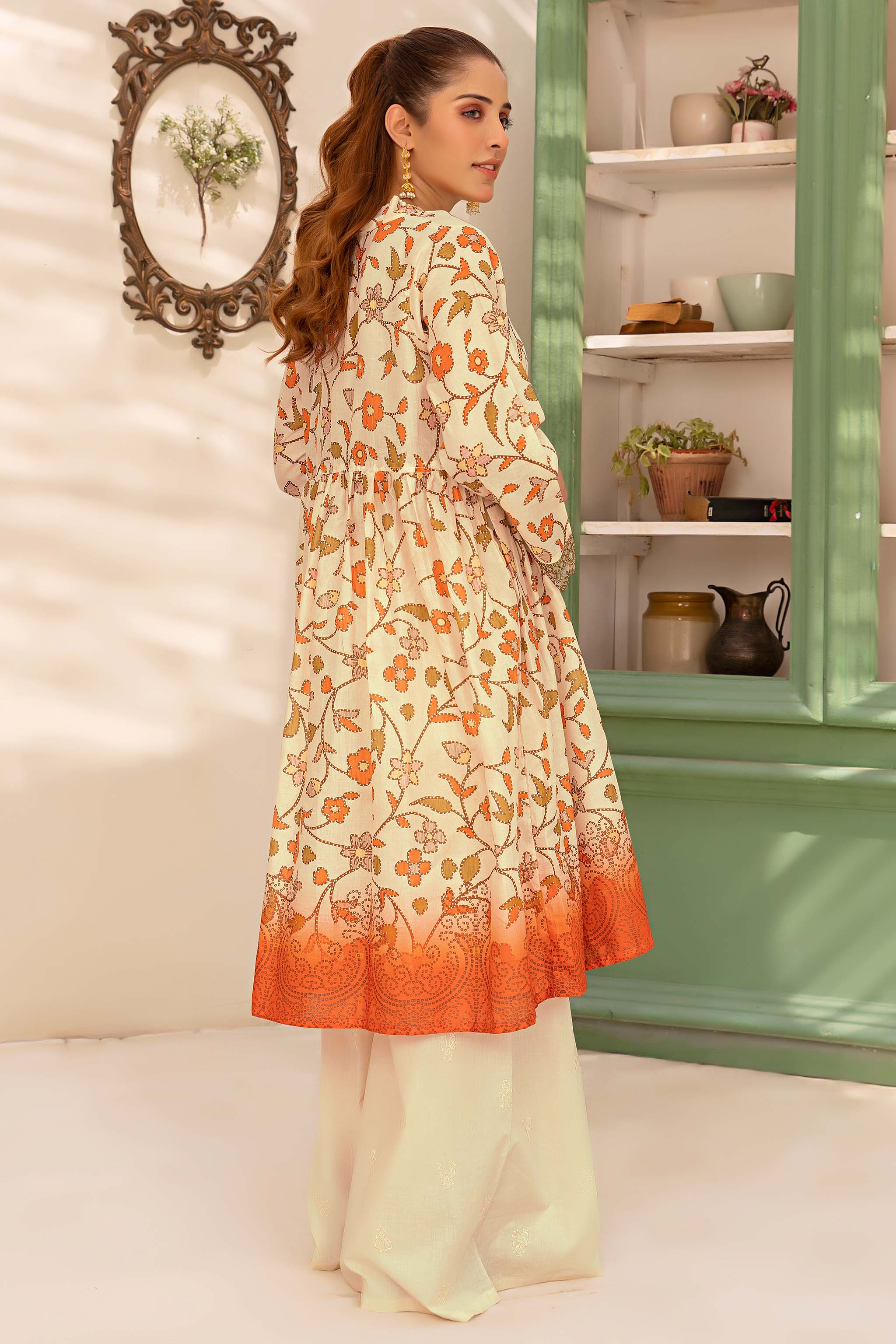 1 Piece Cream Printed Lawn - (Vol-57/16)1P-S-24-D-13 - SAFANOOR