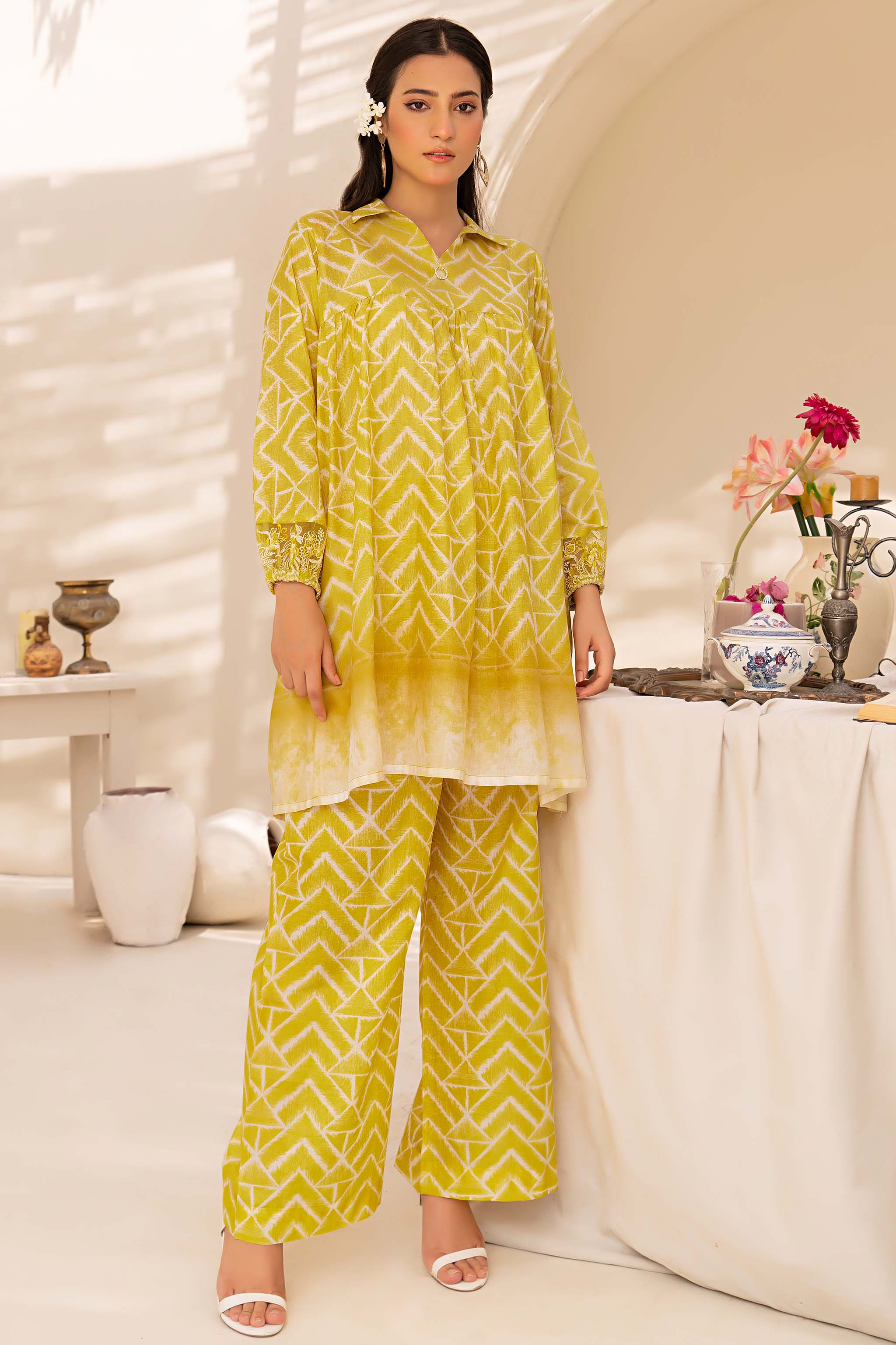 1 Piece Golden Printed Lawn - (Vol-57/16)1P-S-24-D-5 - SAFANOOR