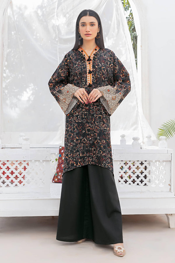 1 Piece Unstitched Doriya Khaddar Black - SafaNoor