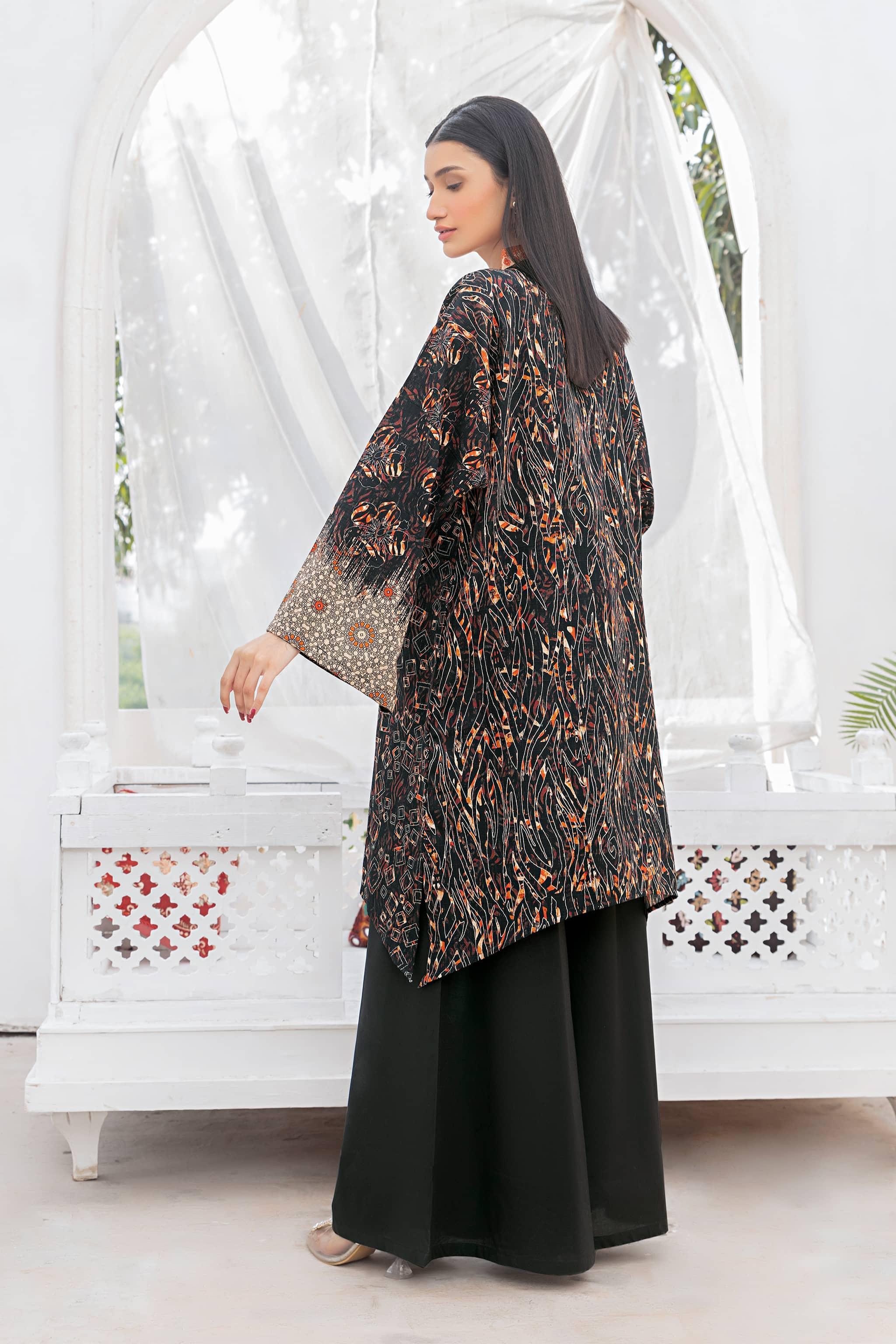 1 Piece Unstitched Doriya Khaddar Black - (Vol-58/08)1P-W-24-D-2 - SAFANOOR