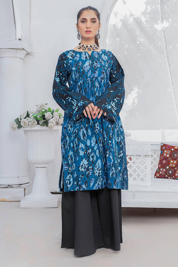 1 Piece Unstitched Doriya Khaddar Blue - SafaNoor