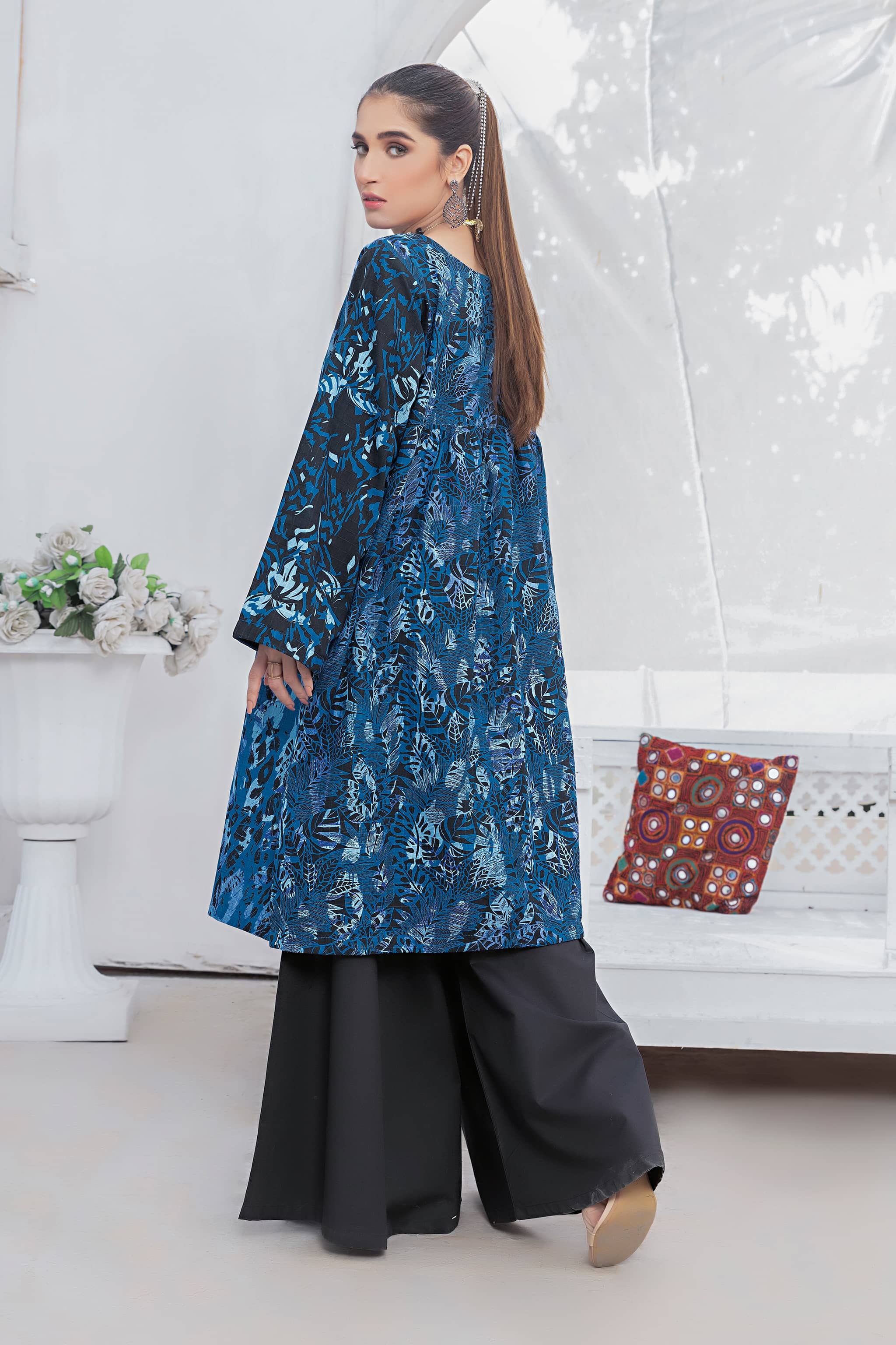 1 Piece Unstitched Doriya Khaddar Blue - (Vol-58/08)1P-W-24-D-4 - SAFANOOR