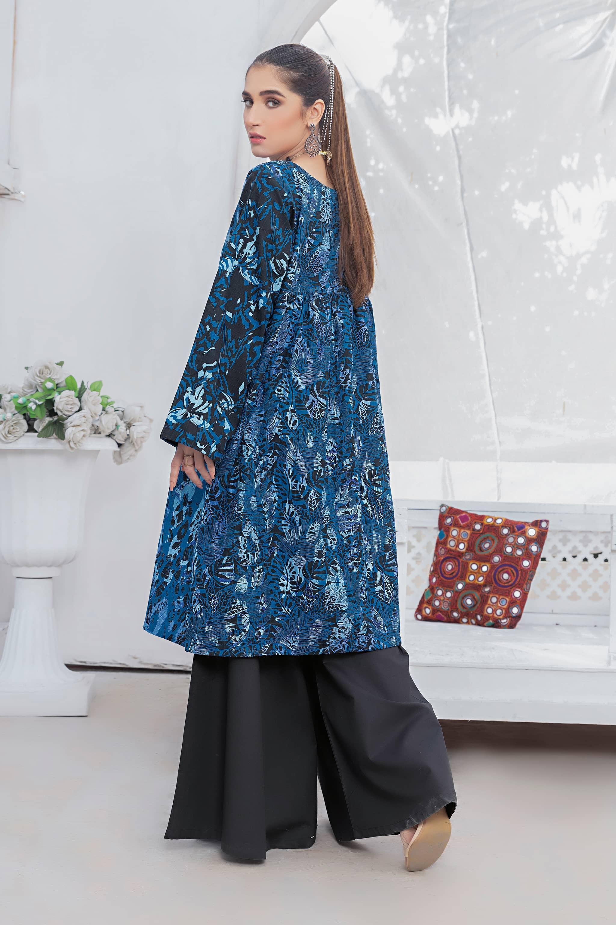1 Piece Unstitched Doriya Khaddar Blue - SafaNoor
