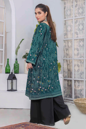 1 Piece Unstitched Doriya Khaddar Bottle Green - SafaNoor
