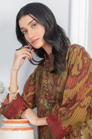 1 Piece Unstitched Doriya Khaddar Brown - SafaNoor