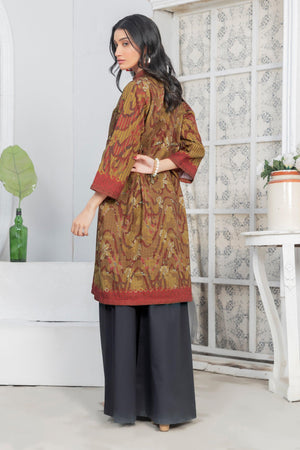 1 Piece Unstitched Doriya Khaddar Brown - SafaNoor