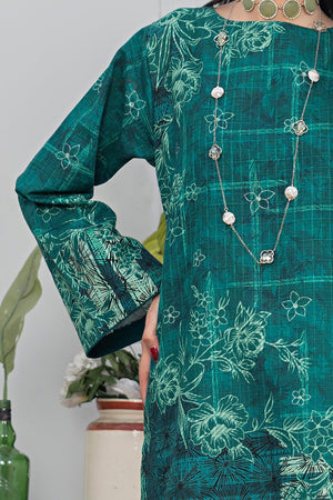 1 Piece Unstitched Doriya Khaddar Dark Green - SafaNoor