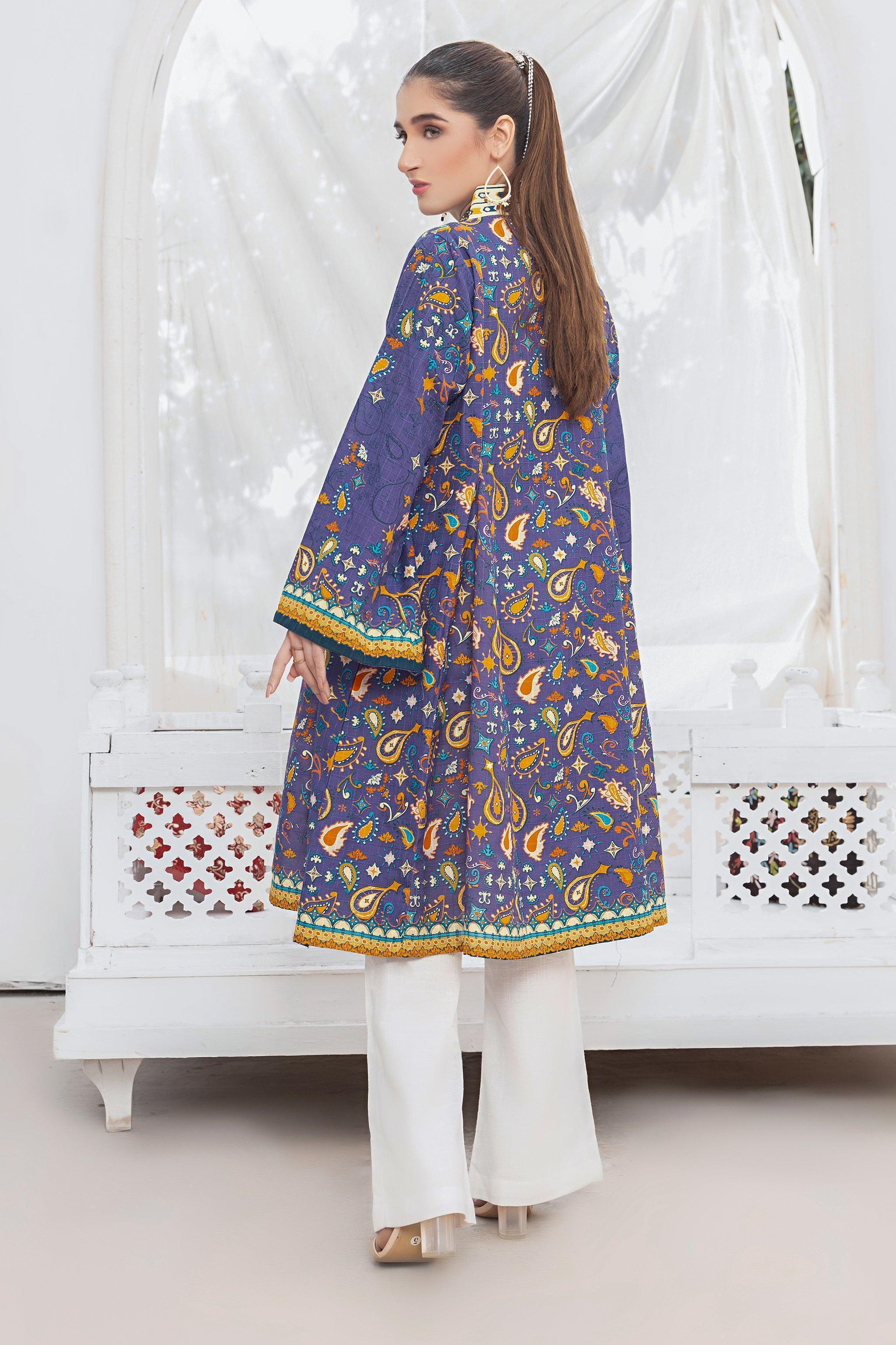 1 Piece Unstitched Doriya Khaddar Dark Purple - SafaNoor