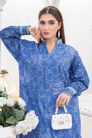 1 Piece Unstitched Doriya Khaddar Denim Blue - SafaNoor