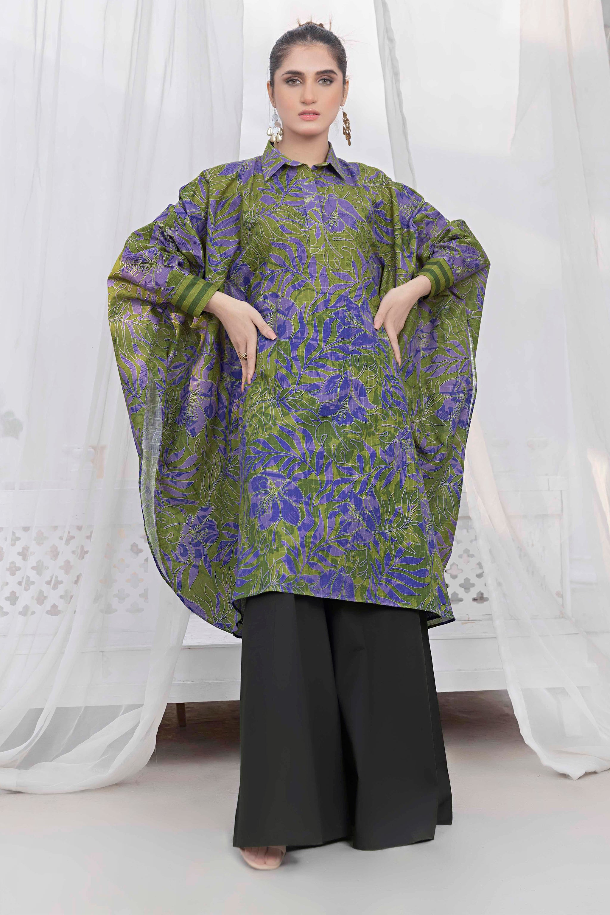 1 Piece Unstitched Doriya Khaddar Moss Green - (Vol-58/08)1P-W-24-D-13 - SAFANOOR