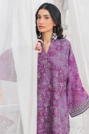 1 Piece Unstitched Doriya Khaddar Multi Purple - SafaNoor