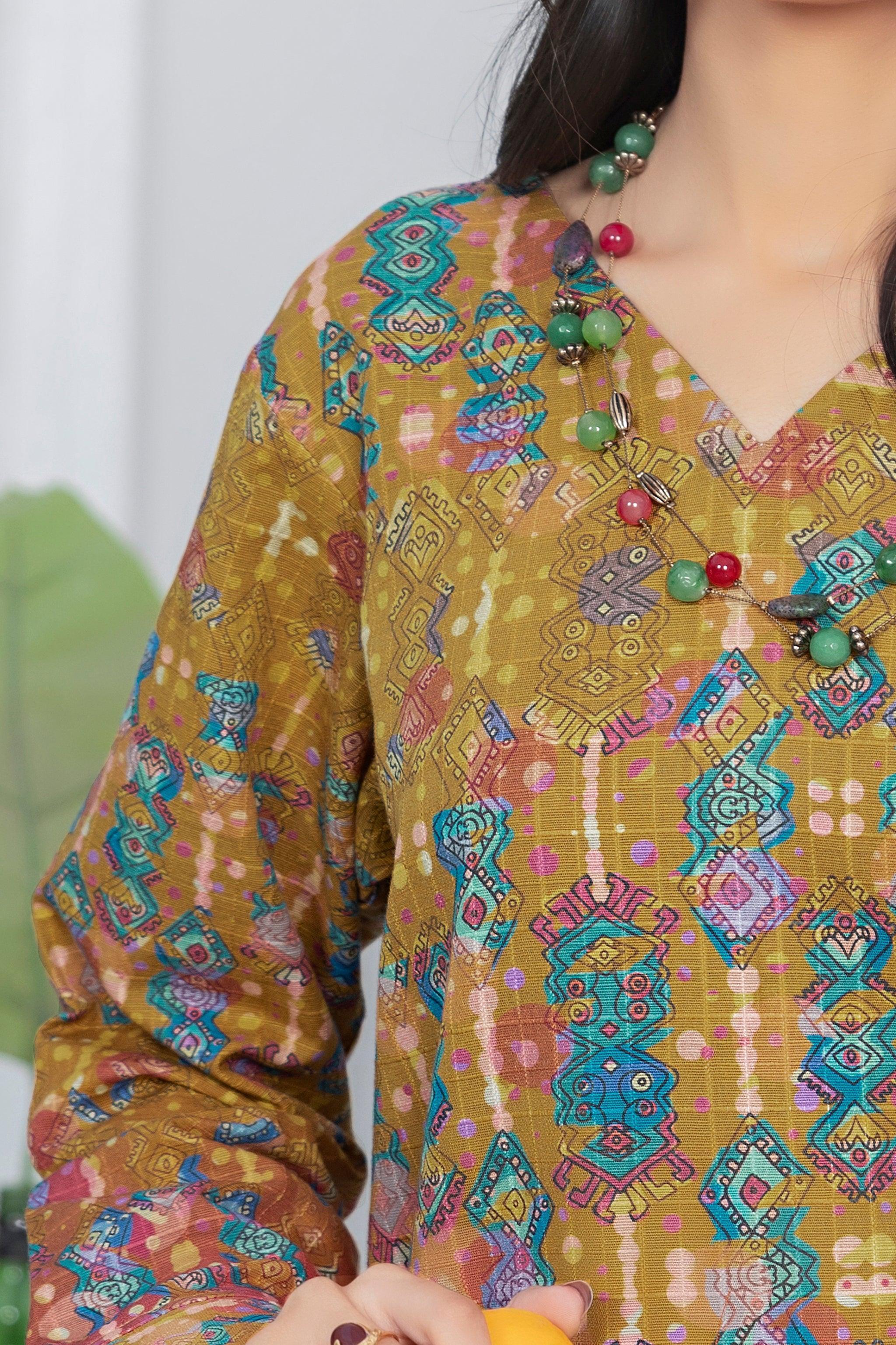 1 Piece Unstitched Doriya Khaddar Olive - SafaNoor