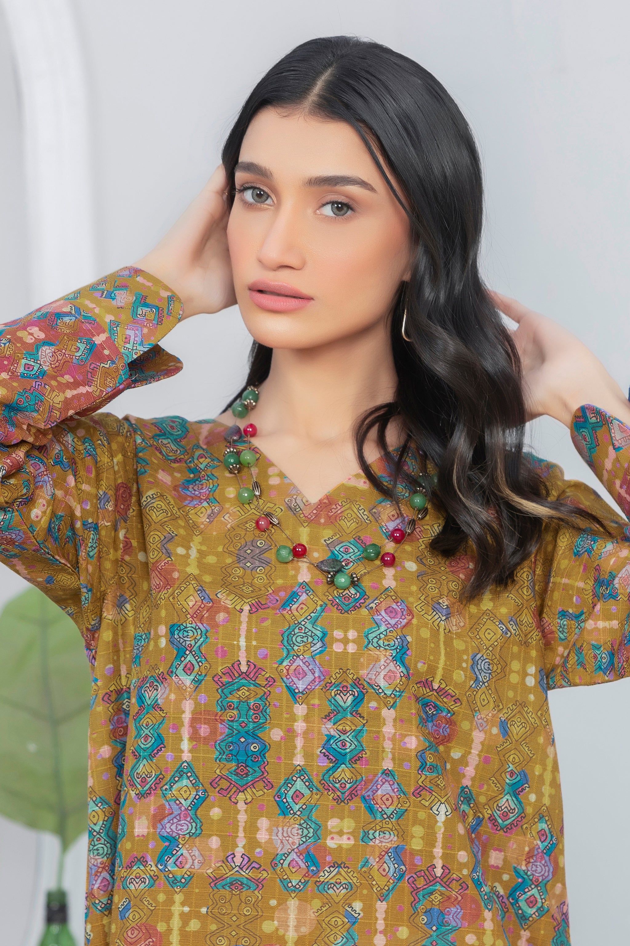 1 Piece Unstitched Doriya Khaddar Olive - (Vol-58/08)1P-W-24-D-5 - SAFANOOR