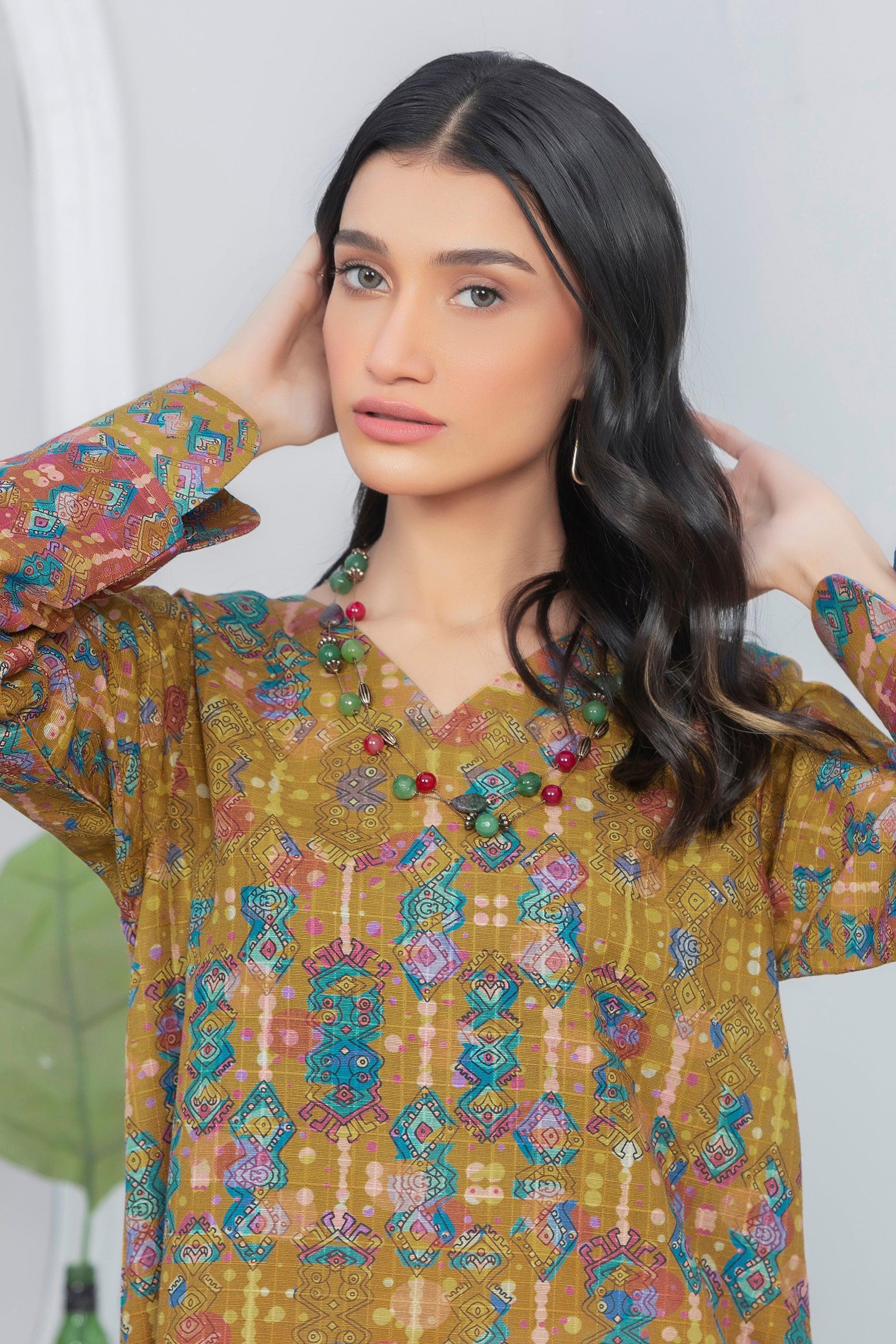 1 Piece Unstitched Doriya Khaddar Olive - SafaNoor