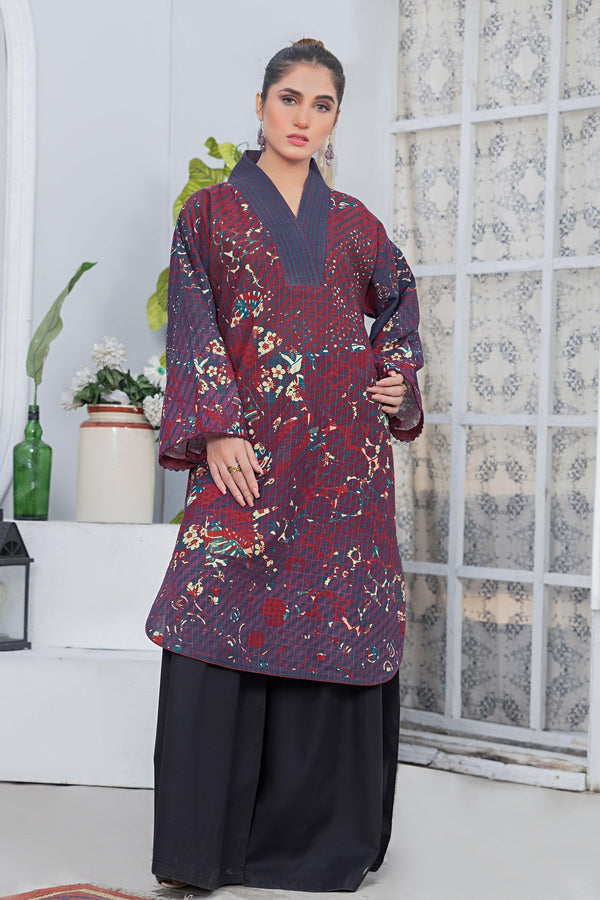 1 Piece Unstitched Doriya Khaddar Plum - SafaNoor