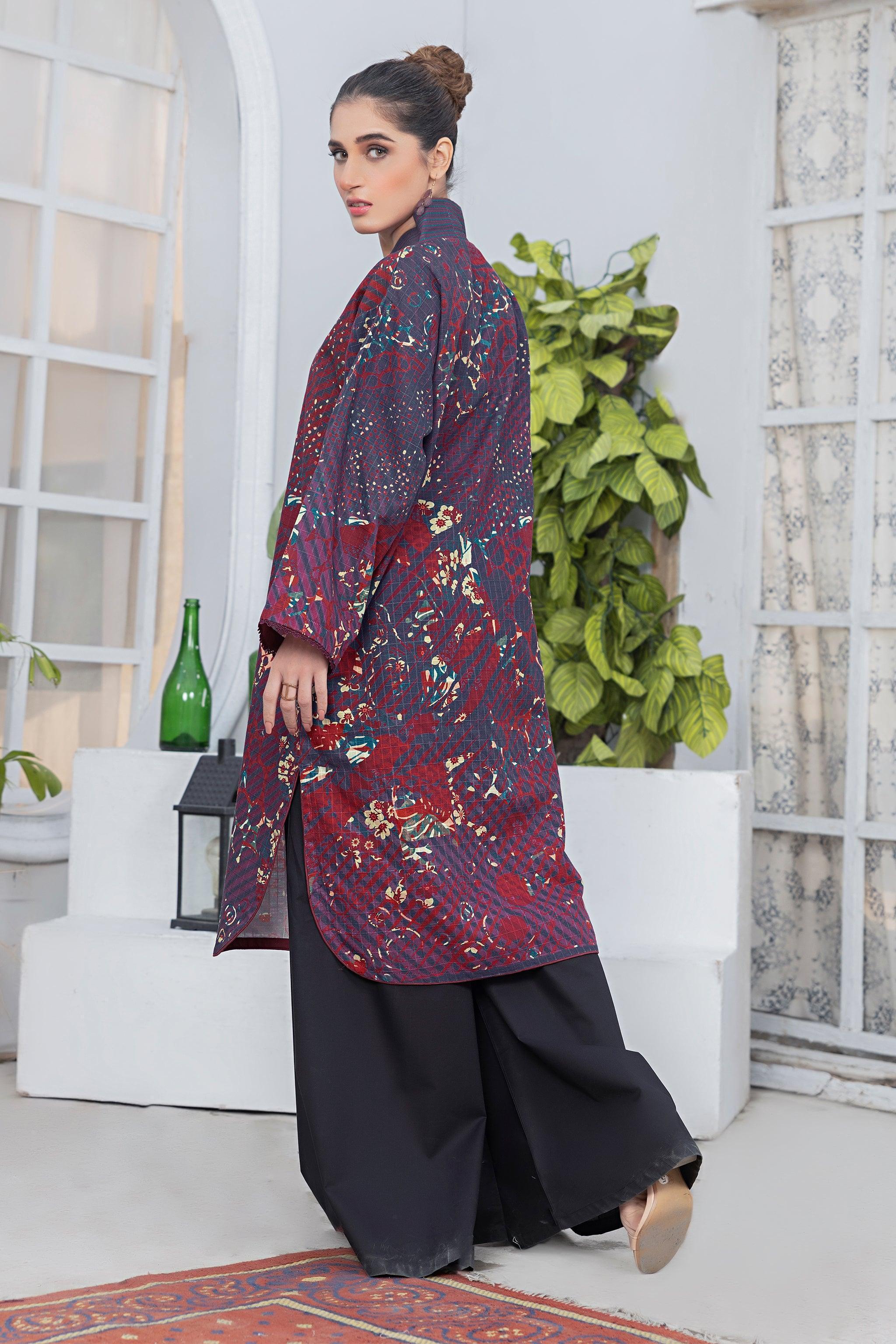 1 Piece Unstitched Doriya Khaddar Plum - SafaNoor