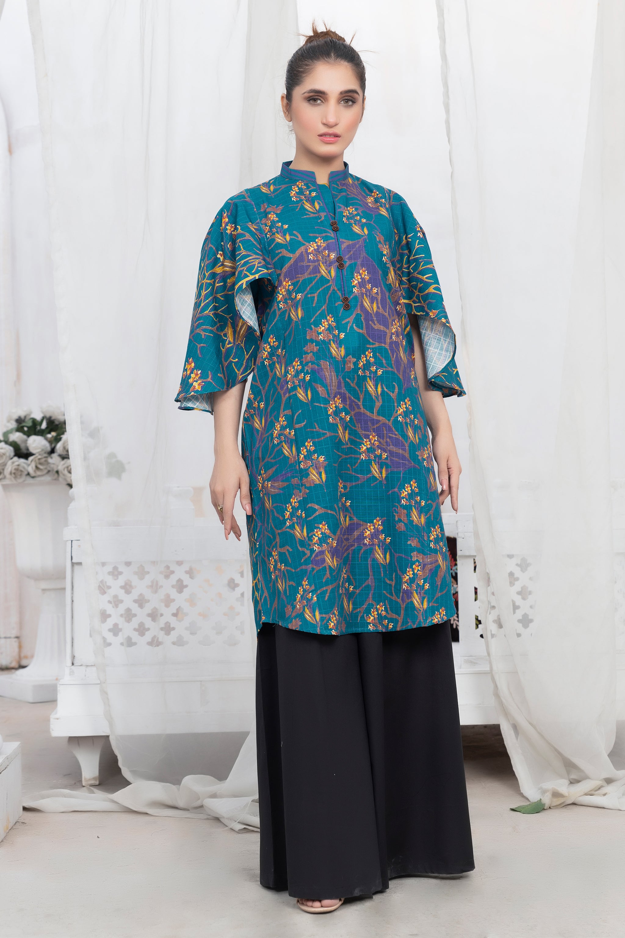 1 Piece Unstitched Doriya Khaddar Sea Green - (Vol-58/08)1P-W-24-D-18 - SAFANOOR