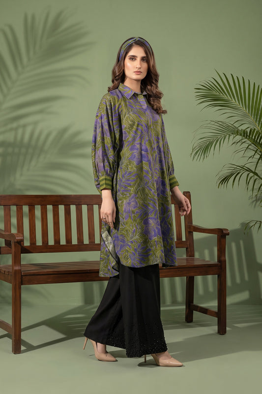 1 Piece Unstitched Doriya Khaddar Moss Green